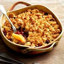 Apfel-Cranberry-Crumble