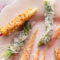 Spargelspitzen mit Parmesan Spargelspitzen mit Parmesan