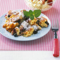 Couscousschmarren mit Heidelbeeren