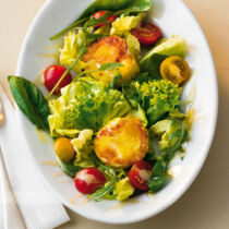 Ziegenkäse mit Polentakruste Ziegenkäse mit Polentakruste