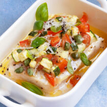 Fischgratin mit Zucchini und Käse Fischgratin mit Zucchini und Käse