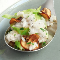 Spitzkohl-Risotto mit Pilzen