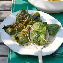 Gefüllte Kohlrabiröllchen