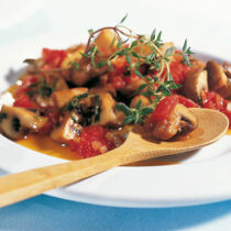 Käsepolenta mit Tomatenpilzen Käsepolenta mit Tomatenpilzen