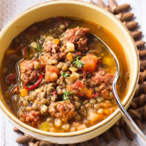Linsensuppe mit Bratwurst Linsensuppe mit Bratwurst