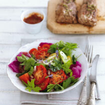Schweinefilet mit Kräuter-Tomaten-Salat Schweinefilet mit Kräuter-Tomaten-Salat