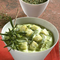 Grüne Paprika-Ziegenkäse-Sauce