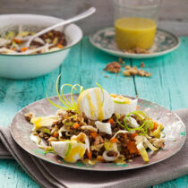 Linsen-Chicorée-Salat mit Ziegenkäse Linsen-Chicorée-Salat mit Ziegenkäse