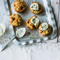 Zucchini-Käse-Cupcakes