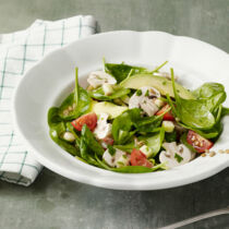 Avocado-Spinat-Salat mit Champignons Avocado-Spinat-Salat mit Champignons