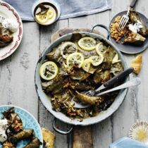 Turkish Sushi - Weinblätter mit Veggie-Hack Turkish Sushi - Weinblätter mit Veggie-Hack