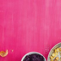 Knusprige Bratkartoffeln mit Rotkohl Knusprige Bratkartoffeln mit Rotkohl