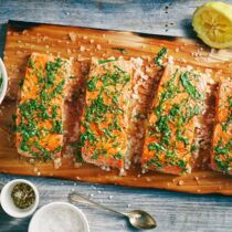 Lachsfilet von der Planke Lachsfilet von der Planke