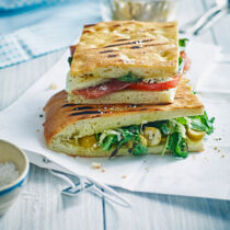 Focaccia mit Mozzarella