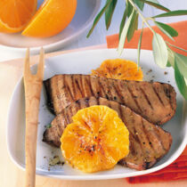 Leber mit Orangen Leber mit Orangen