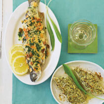 Forelle in Bärlauch-Mandel-Hülle