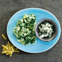 Spinatsauce mit Feta