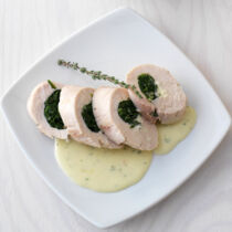 Hähnchenbrust gefüllt mit Spinat und Schafkäse