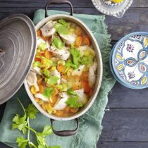 Huhn in Zitronenbrühe