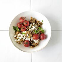 Linsensalat mit Rösttomaten