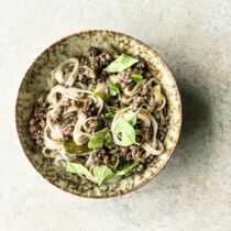 Reisnudeln mit Hackfleisch Reisnudeln mit Hackfleisch