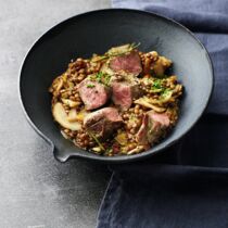 Rosmarinlammfilet mit Linsengemüse Rosmarinlammfilet mit Linsengemüse