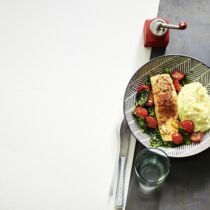 Chili-Lachs mit Polenta