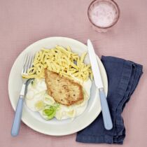 Rahmschnitzel mit Spätzle