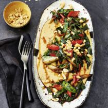 Erdnusspolenta mit Mangold Erdnusspolenta mit Mangold