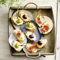 Pintxos mit Bohnencreme Pintxos mit Bohnencreme