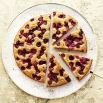 Himbeerkuchen mit Mandeln Himbeerkuchen mit Mandeln