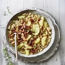 Weisse Bohnen mit 
Apfel und Speckstippe