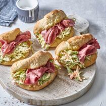 Coleslaw-Pinsa-Taschen Coleslaw-Pinsa-Taschen