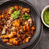 Linsen mit Feldsalatpesto Linsen mit Feldsalatpesto