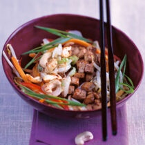 Gebratener Sherry-Tofu mit Cashewkernen