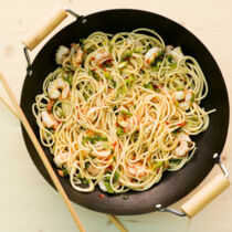 Shrimps-Pasta aus dem Wok Shrimps-Pasta aus dem Wok