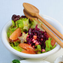 Rotkohl-Apfel-Salat mit Grapefruit