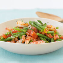 Bohnensalat mit Flusskrebsen Bohnensalat mit Flusskrebsen