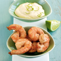 Knusper-Garnelen mit Aïoli-Creme Knusper-Garnelen mit Aïoli-Creme