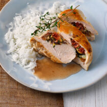 Hähnchenbrust mit Feigen-Mozzarella-Füllung Hähnchenbrust mit Feigen-Mozzarella-Füllung