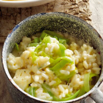 Lauchrisotto mit Gorgonzola