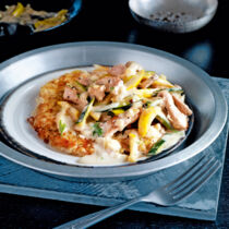 Kalbsgeschnetzeltes mit bunten Zucchini