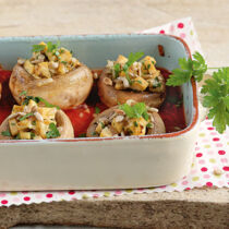 Riesenchampignons mit Tofufüllung