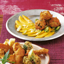 Gemüsebällchen auf Mango Gemüsebällchen auf Mango