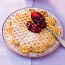 Waffeln mit Weingrütze