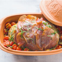 Hackbraten im Römertopf Hackbraten im Römertopf