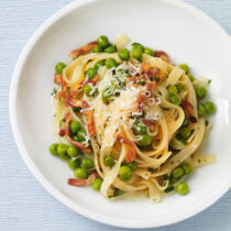 Erbsen-Speck-Tagliatelle Erbsen-Speck-Tagliatelle