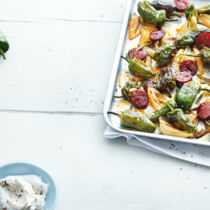 Bratpaprika mit Knoblauchdip