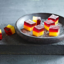 Granatapfel-Orangen-Geleewürfel Granatapfel-Orangen-Geleewürfel