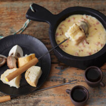 Pilz-Speck-Fondue